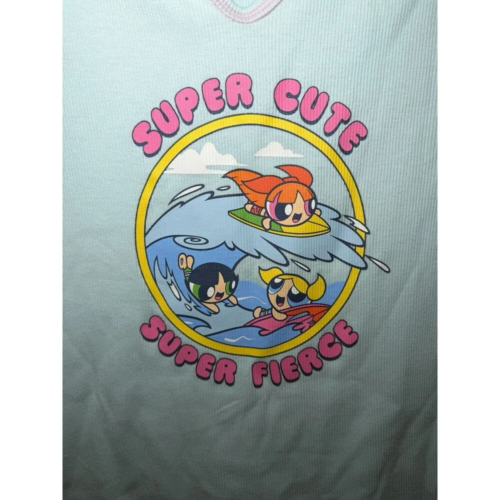 Old Navy Powerpuff‎ Girl's Blue Short Sleeve Top 14/16 NWT